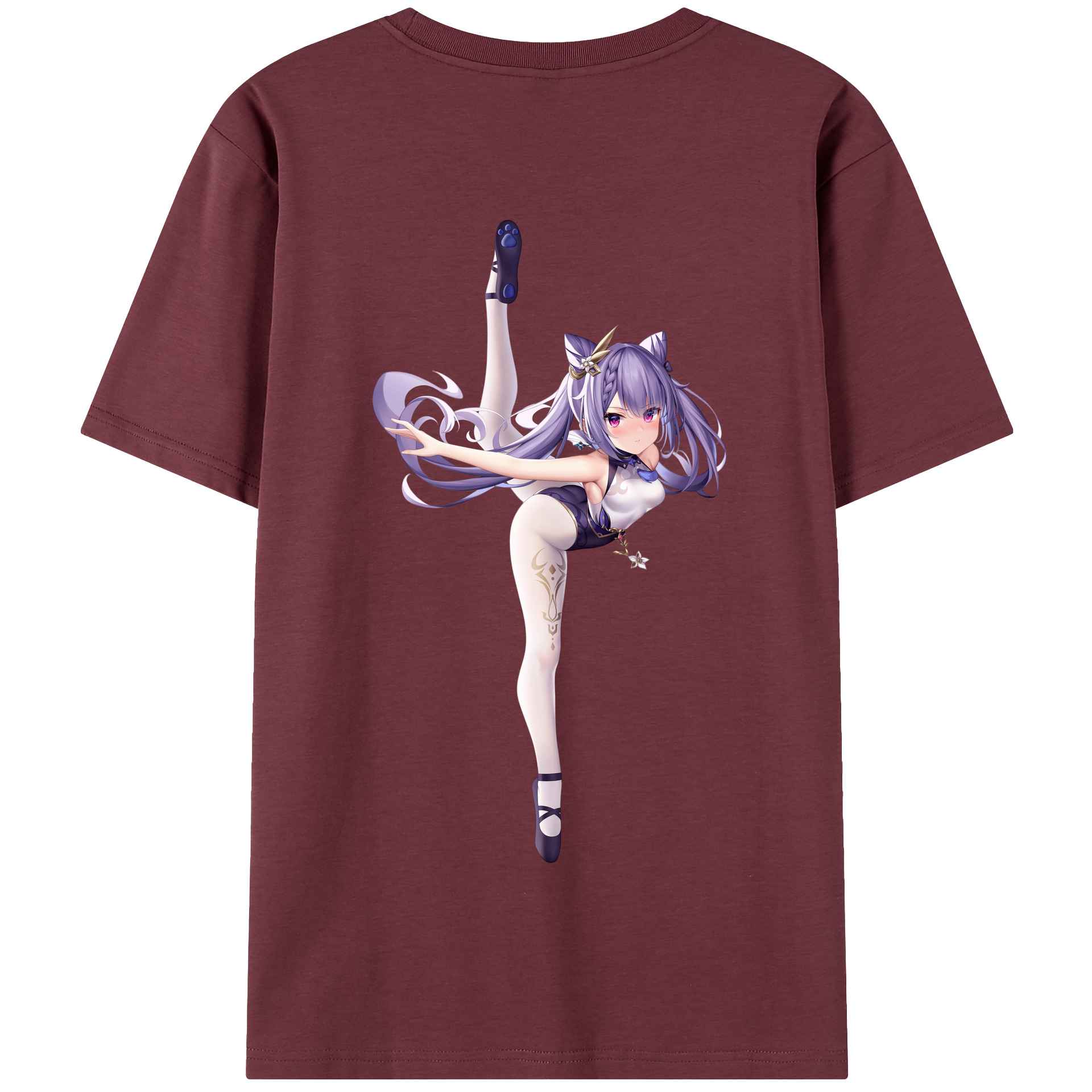 げんし神 刻晴 こくせい genshin Kokusei 綿100％半袖Tシャツ（背面プリント）